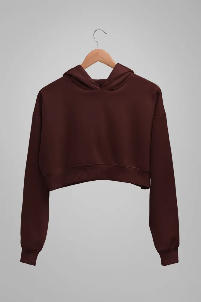 Maroon Crop Hoodie for women