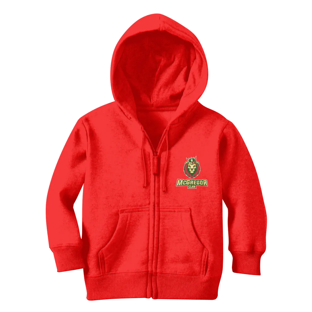 McGregor Clan lion head Classic Kids Zip Hoodie